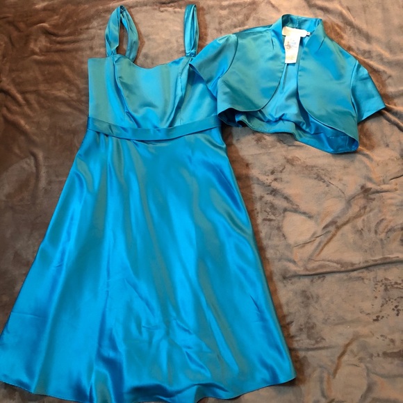 David's Bridal Dresses & Skirts - 💙 Davids Bridal Cocktail Dress w/Jacket- Size 12